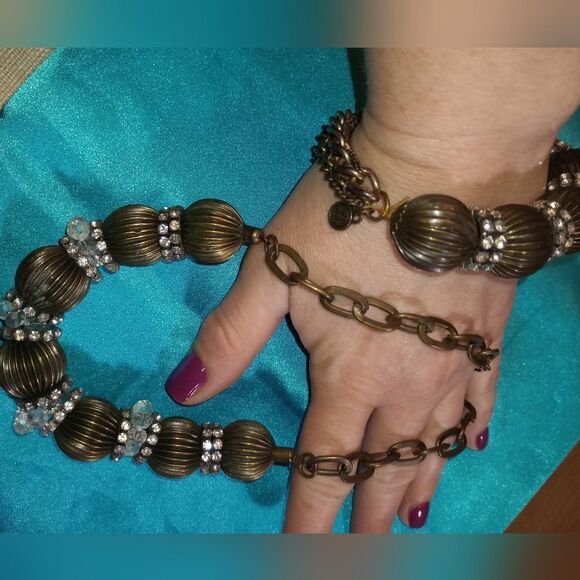 Matching vintage necklace and bracelet set, excellent condition - Picture 2 of 9